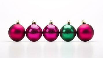 ai generativo festivo Natale ornamenti con intrigante colore variazioni su un' singolo colore sfondo foto