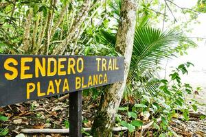 Sendero sentiero, playa bianca, costa rica foto