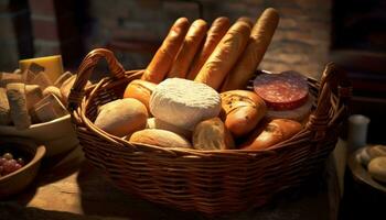 ai generato freschezza di estate frutti di bosco su un' di legno tavolo, un' buongustaio diletto generato di ai foto