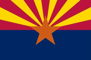 il ufficiale attuale bandiera di stato di Arizona. stato bandiera di Arizona. illustrazione. foto