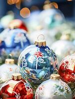 festivo Natale decorazione idee per un' allegro vacanza stagione. ai generato. foto
