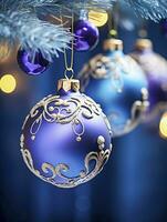 festivo Natale decorazione idee per un' allegro vacanza stagione. ai generato. foto