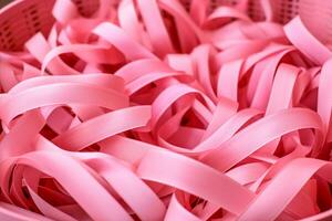 rosa ottobre - il rosa nastro è il simbolo di speranza e Seno cancro prevenzione. valore presto rivelazione e consapevolezza. insieme contro Seno cancro noi siamo più forte ai generativo foto
