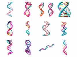 dna collezione isolato su bianca sfondo con ai generato. foto