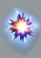 supernova scintilla isolato su un' bianca sfondo. ai generato foto