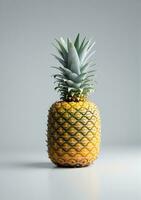 ananas isolato su un' bianca sfondo. ai generato foto