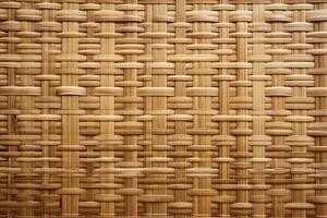 bambù stuoia struttura con un' naturale, biologico tatto. struttura, sfondo, modello. ai generativo foto