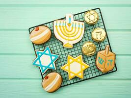festeggiare hanukkah. il concetto di il hanukkah vacanza. foto