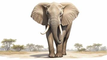 ai generato africano elefante foto