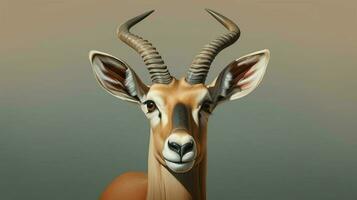 ai generato antilope Immagine di un' gazzella nel il selvaggio foto