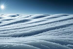 ai generato inverno paesaggio dettagliato neve ghiaccio ai generativo foto