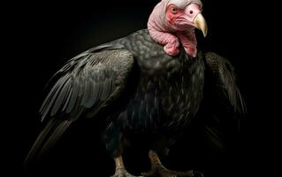 ai generativo tacchino avvoltoio uccello su naturale ambiente foto