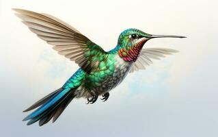 ai generativo colibrì naturale animale illustrazione fotografia foto