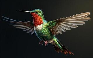 ai generativo colibrì naturale animale illustrazione fotografia foto