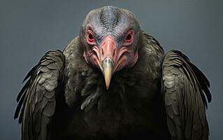 ai generativo tacchino avvoltoio uccello su naturale ambiente foto