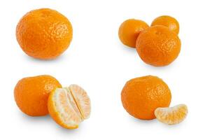 mandarini isolato su un' bianca sfondo. maturo tropicale frutta. foto