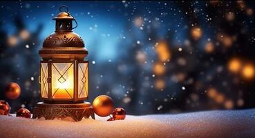 celeste feste, Natale lampada e tiro stelle impostato il scena. generativo ai foto