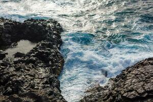 atlantico oceano selvaggio costa, tenerife, canarino isole, Spagna foto