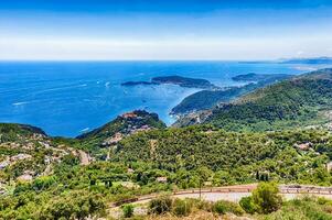 vista sulla costa della riviera francese, eze, francia foto