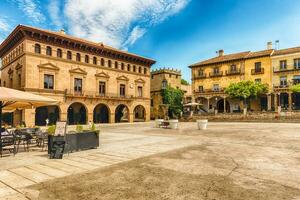 plaza Sindaco, principale piazza nel poble spagnolo, Barcellona, catalogna, Spagna foto