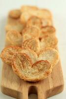 palmier o oreja burro biscotti fatto a partire dal Pasticcino foto