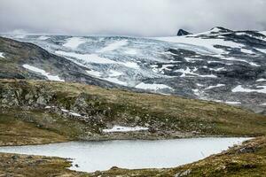 veobrean ghiacciaio visto a partire dal glittertind montagna jotunheimen nazionale parco, Norvegia foto