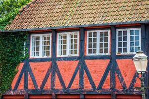 metà timbered tradizionale Casa nel ribe Danimarca foto