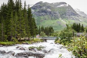 cascata nel settentrionale Norvegia foto
