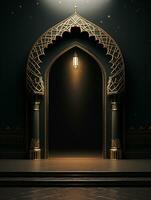 ai generato modificabile islamico Ramadan saluto carta design modello foto