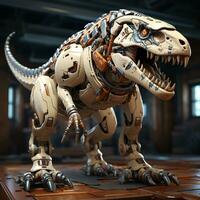 ai generato 3d cartone animato Allosaurus robot foto