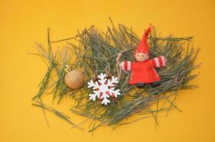 composizione di giocattoli di capodanno e natale foto