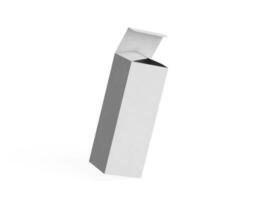 scatola confezione bianca colore e sfondo cartone carta con realistico struttura foto