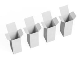 scatola confezione bianca colore e sfondo cartone carta con realistico struttura foto