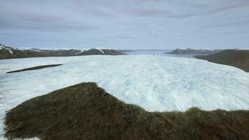 aereo Visualizza di grande ghiacciaio foto