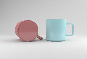 mockup di tazza realistica 3d reso foto