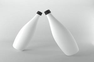 Modello di mockup di bottiglie con rendering 3D foto