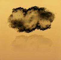 nube forma con un' riflessione illustrazione, nube di Fumo foto