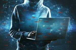 digitale sicurezza violazione, sicurezza informatica concetto. dati hacking, crittografia, protezione, e Rete difesa foto