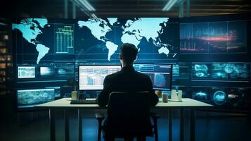 ai generato tecnologia esperto monitoraggio dati integrità nel sicurezza informatica centro foto