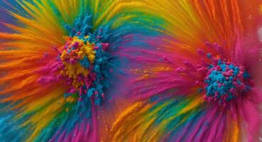 ai generato artistico colorato denso polvere esplosione astratto sfondo foto