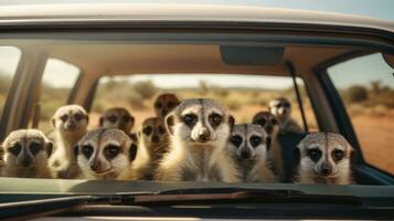 ai generato pelliccia Madagascar Africa animali creatura ritratto occhi carino natura selvaggia meerkat natura foto