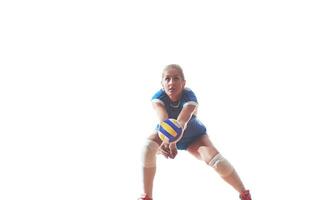 donna giocando pallavolo foto