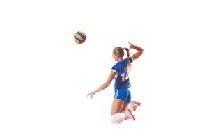 donna giocando pallavolo foto