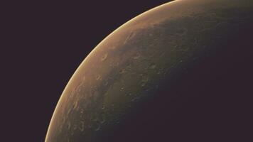 pianeta Marte nel il stellato cielo di solare sistema nel spazio. foto