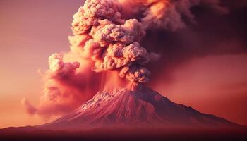 ai generato raggiante falò scoppia, fusione acciaio nel natura ardente inferno generato di ai foto