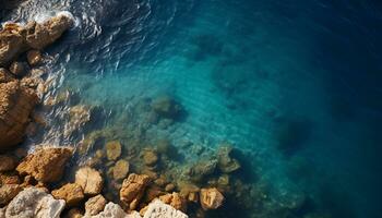 ai generato subacqueo bellezza pesce, scogliera, natura, animale, acqua, tropicale clima generato di ai foto