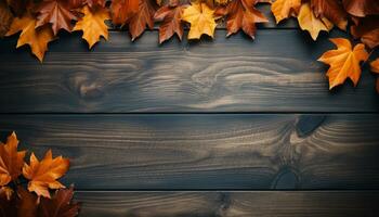 ai generato vivace autunno colori riflettere su bagnato acero albero rami generato di ai foto