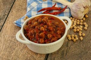 al forno cece con pomodoro salsa foto