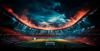 ai generato grande sport calcio stadio, grande stadio ciotola - ai generato Immagine foto