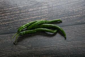 caldo e speziato verde chili Pepe foto